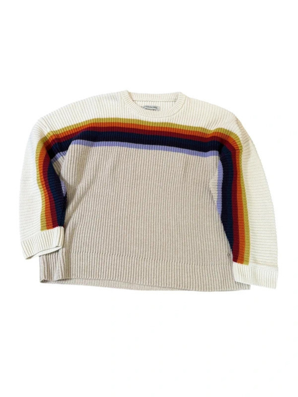 Outerknown Rainbow Stripe Chunky Knit Sweater